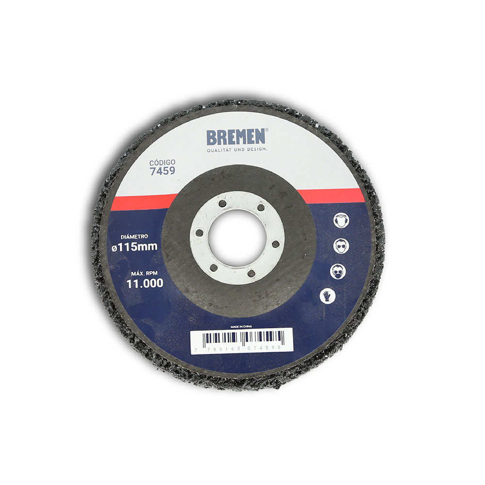 Discos Abrasivos de Fibra Gruesa para Amoladora x5uni/Cod.7459 BREMEN