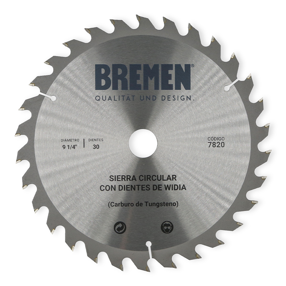 Sierras Circular con Dientes de Widia 9 1/4” /Cod.7820 BREMEN