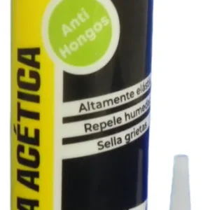 Pack de 6 Silicona Acetica Negra/Cod.SAN00F FIXPRO
