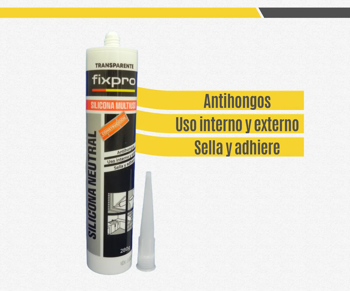 Pack de 6 Siliconas Neutras Transparente/Cod.SNT00F FIXPRO - Image 4