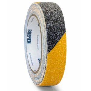 CINTA ADHESIVA ANTIDESLIZANTE 25mmX5m BREMEN® [Amarilla y Negra] x 10 Unidades Cod 8824