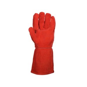 Guante Americano Descarne, Largo Rojo Forrado Tira Protectora Talle 10 Cod DP32217