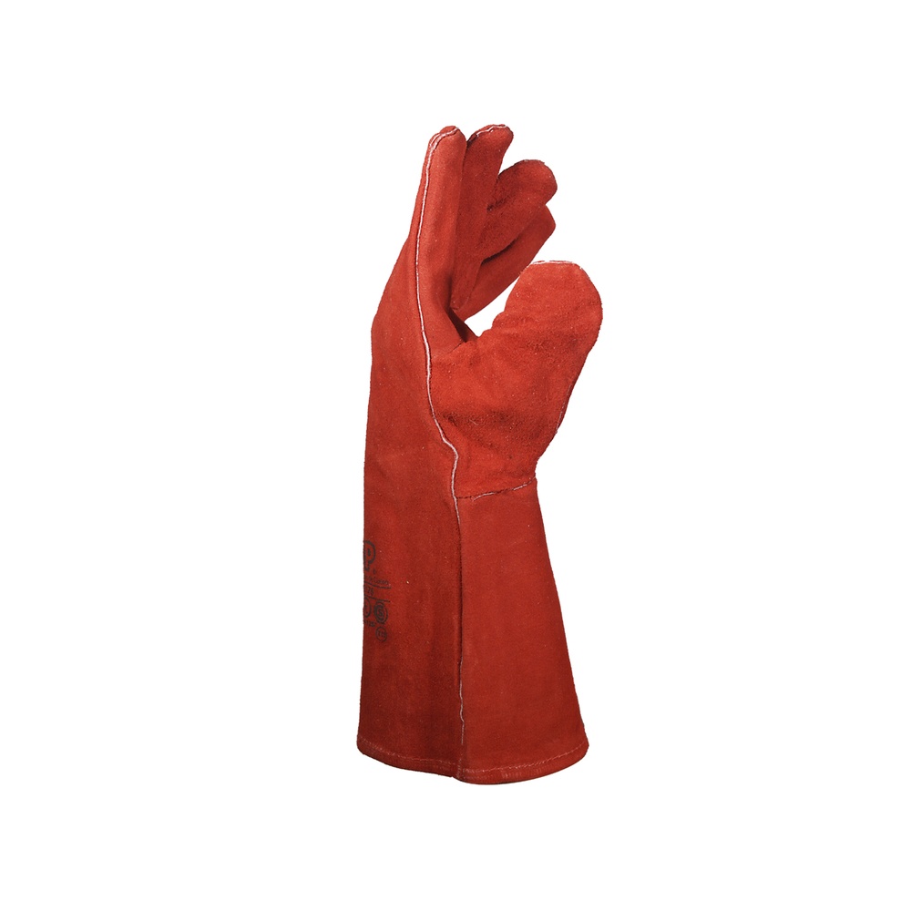 Guante Americano Descarne, Largo Rojo Forrado Tira Protectora Talle 10 Cod DP32217 - Image 2