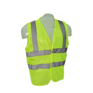 Chaleco Amarillo Poliéster 2XL con aplicaciones reflectivas Cod NUB6514