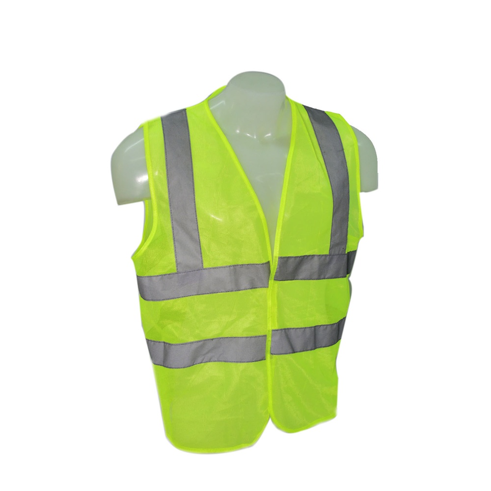 Chaleco Amarillo Poliéster XL con aplicaciones reflectivas Cod NUB6414